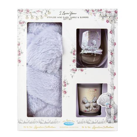 Wine Glass Candle & Slippers Me to You Bear Gift Set Extra Image 1